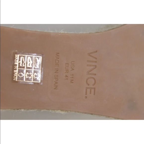 New Vince Abby Espadrille Leather Black Sandal Wedge Women Shoes 11 Strap - Picture 13 of 13